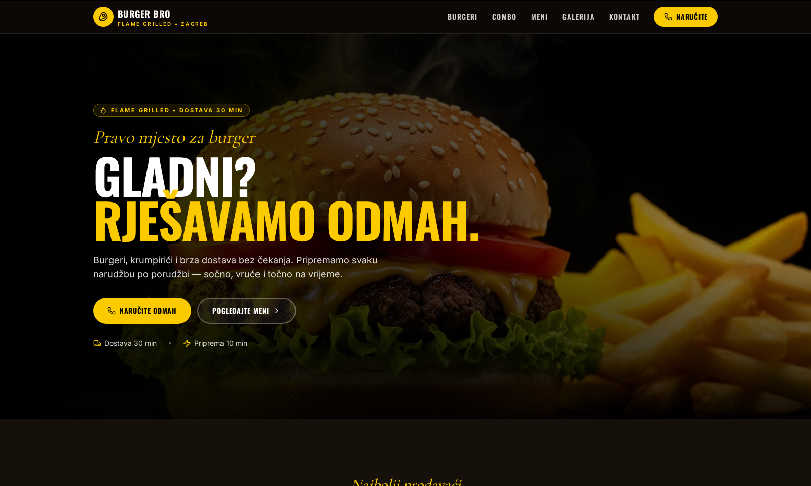 Preview Fast food demo stranice