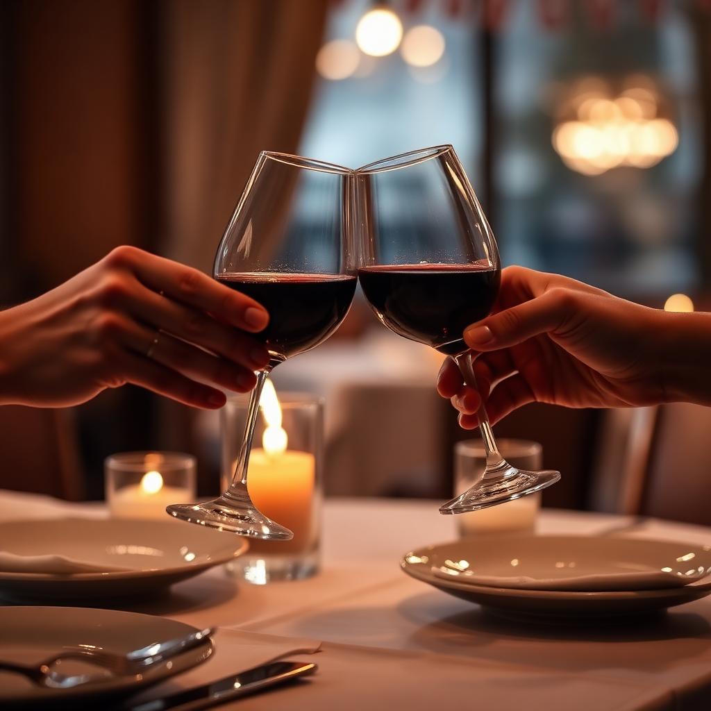 Atmosfera večere uz vino