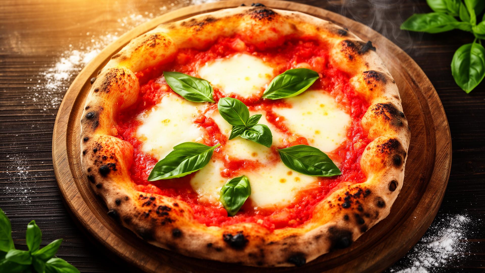 Pizza margherita pečena u krušnoj peći